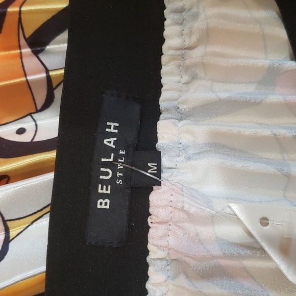 Beulah NWT Toucan Tropical Multi Color Print Pleated Midi Skirt Siz… - Picture 5 of 6